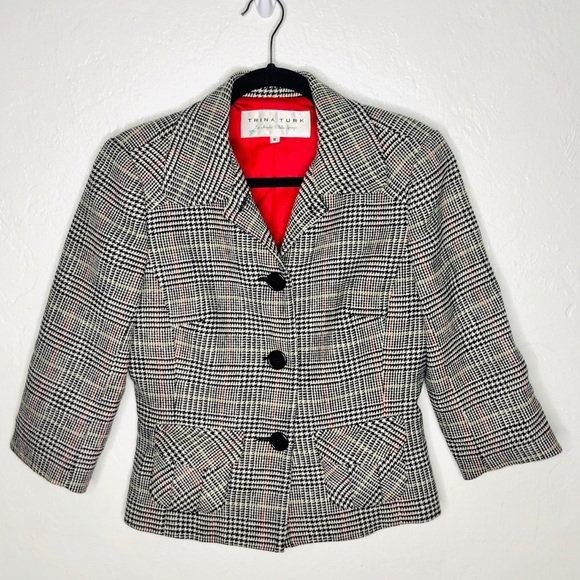 Trina Turk | Houndstooth Blazer - Picture 1 of 8